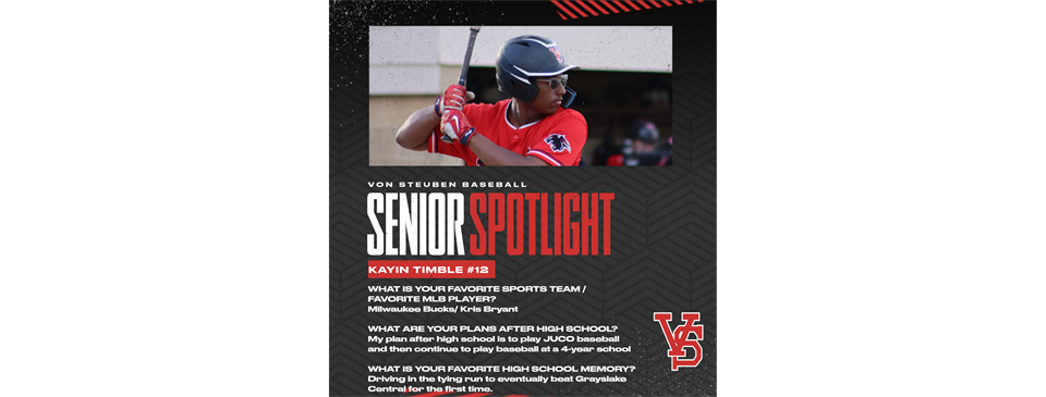 '25 Senior Spotlight- Kayin Timble #12